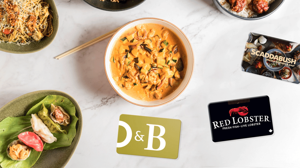 Restaurant gift cards for your favourite foodie